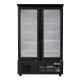 Polar G-serie dubbele deur multideck vriezer - zwart, 1200mm breed