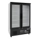 Polar G-serie dubbele deur multideck vriezer - zwart, 1200mm breed