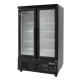 Polar G-serie dubbele deur multideck vriezer - zwart, 1200mm breed