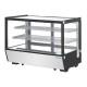 Polar G-serie Display Koelkast Zwart Vierkant Glas 160L – Aanrechtmodel RVS