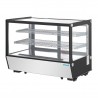 Polar G-serie Display Koelkast Zwart Vierkant Glas 160L – Aanrechtmodel RVS