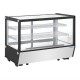 Polar G-serie Display Koelkast Zwart Vierkant Glas 160L – Aanrechtmodel RVS