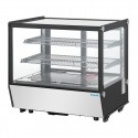 Polar G-serie aanrechtmodel display koelkast zwart, vierkant glas, 120L