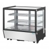 Polar G-serie aanrechtmodel display koelkast zwart, vierkant glas, 120L
