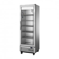 True Slimline Verticaal Enkele Glazen Deur Koelkast T-15G-HC-FGD01 – Display Koeling RVS & Aluminium Zilver