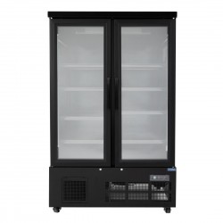 Polar G-serie multideck koelkast met dubbele deuren – zwart, 744L