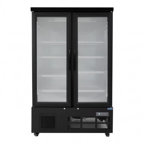 Polar G-serie multideck koelkast met dubbele deuren – zwart, 744L