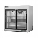 True TSD-09G-HC-LD Display Schuifdeur Koelkast – RVS, 110 Liter, Zilver