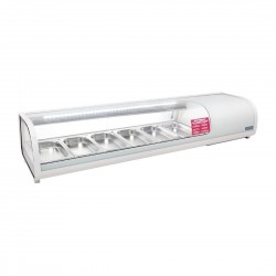 Polar G-serie energiezuinige tapas display koelkast – RVS & glas, wit