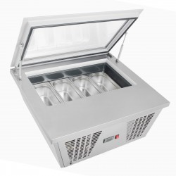 Polar G-serie tafelmodel ijsvriezer 4x Napoli pannen – RVS & glas