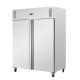 Polar U-serie dubbele staande vriezer met dubbele deur 1300L RVS