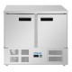 Polar G-Serie vrieswerkbank met dubbele deuren 240L RVS Zilver