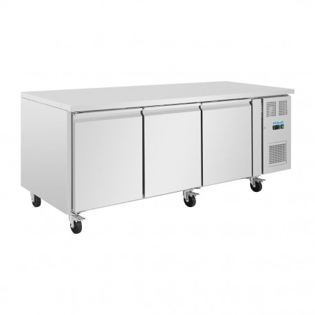 Polar U-serie RVS koelwerkbank met 3 deuren en euronorm opslag 634L