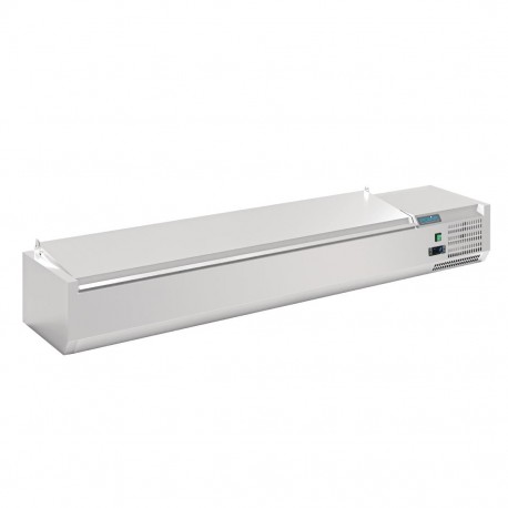 Polar G Serie opzetvoorbereidingskoelkast met deksel 8x 1/4GN – RVS