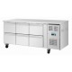 Polar U-serie Gastronorm koelwerkbank met zes laden - RVS