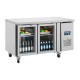 Polar U-serie Tweedeurs Displaykoeling Laag Model 205L - RVS
