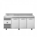 True 3-Deurs Vrieskast TCF1/3 – RVS Vrieswerkbank met Werkblad 250L