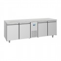 Polar U-serie energiezuinige 4-deurs RVS tafelkoelkast 632L