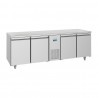 Polar U-serie energiezuinige 4-deurs RVS tafelkoelkast 632L