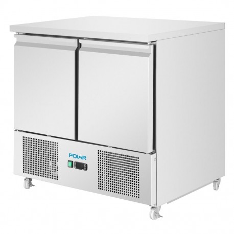 Polar U-serie geventileerde 2-deurs saladette 257L RVS