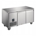 Polar U-serie premium tweedeurs vrieswerkbank 267L RVS Zilver