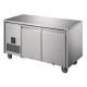 Polar U-serie premium tweedeurs vrieswerkbank 267L RVS Zilver