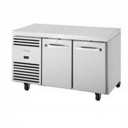 True TCR1/2 Dubbeldeurs Koelwerkbank 1/1 GN – RVS & Aluminium, Zilver
