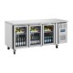 Polar U-serie Premium Driedeurs Displaykoeling Laag Model 358L RVS