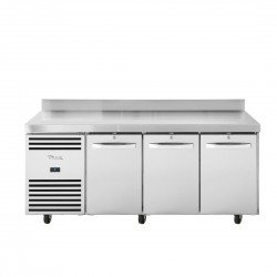 True 3-Deurs Toonbank Koelkast TCR1/3 – RVS & Aluminium, Zilver
