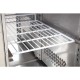 Polar U-serie dubbeldeurs counter koelkast 282L RVS Zilver