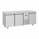 Polar U-serie Energiezuinige 3-deurs Koelwerkbank 474L - RVS, Grijs