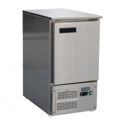 Polar G-serie 1-deurs vrieswerkbank saladette 88L - Zilver RVS werkblad