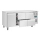 Polar U-serie RVS koelwerkbank met 1 deur en 4 lades - 358L