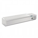 Polar G-serie opzetkoelvitrine met deksel 7x GN 1/4 – RVS