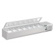 Polar G-serie opzetkoelvitrine met deksel 7x GN 1/4 – RVS
