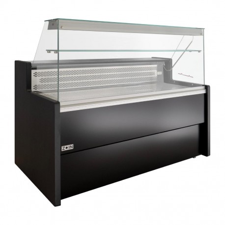 Zoin Tibet Serve Over Counter Zwart 1500mm - RVS Koeltoonbank