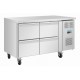 Polar U-serie RVS koelwerkbank met 4 laden, gastronorm 105L