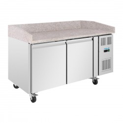 Polar U-Serie Dubbele Deur Pizza Werkbank met Granieten Blad – 428L