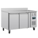 Polar U-serie Werkbankkoeling Dubbele Deur met Achterwand RVS Zilver 282L