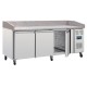 Polar U-serie Bakkerij Counter Koelkast met Granieten Blad 634L - RVS Werkbank Zilver