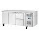 Polar U-Serie koelwerkbank RVS 242L met 2 deuren en 2 laden