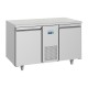 Polar U-serie energiezuinige 2-deurs werkbank koelkast 281L RVS Grijs