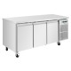 Polar U-serie koel-vrieswerkbank met 3 deuren, 314L RVS