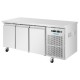 Polar U-serie koel-vrieswerkbank met 3 deuren, 314L RVS