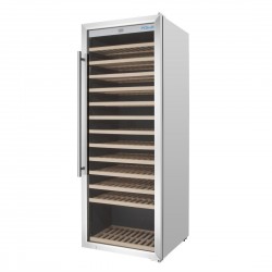 Polar G-serie Enkele Zone Wijnkoelkast RVS Zilver – 118 flessen