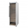 Polar G-serie Enkel Zone Wijnkoelkast RVS – 187 Flessen Zilver