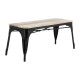 Bolero Bistro Bank Mangohout met Zwarte Stalen Poten 1000mm - Set van 2 Stuks