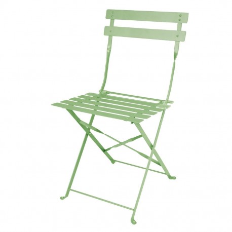 Bolero stalen klapstoelen lichtgroen (2 stuks) - gepoedercoat staal