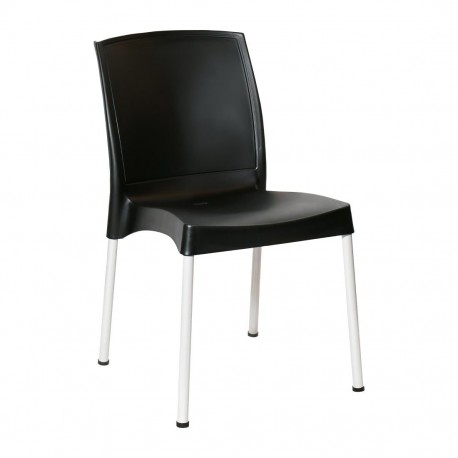 Bolero Elements Polypropyleen Stoelen Zwart (4 stuks)