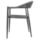 Bolero Eden PE rattan armstoelen antraciet – set van 4